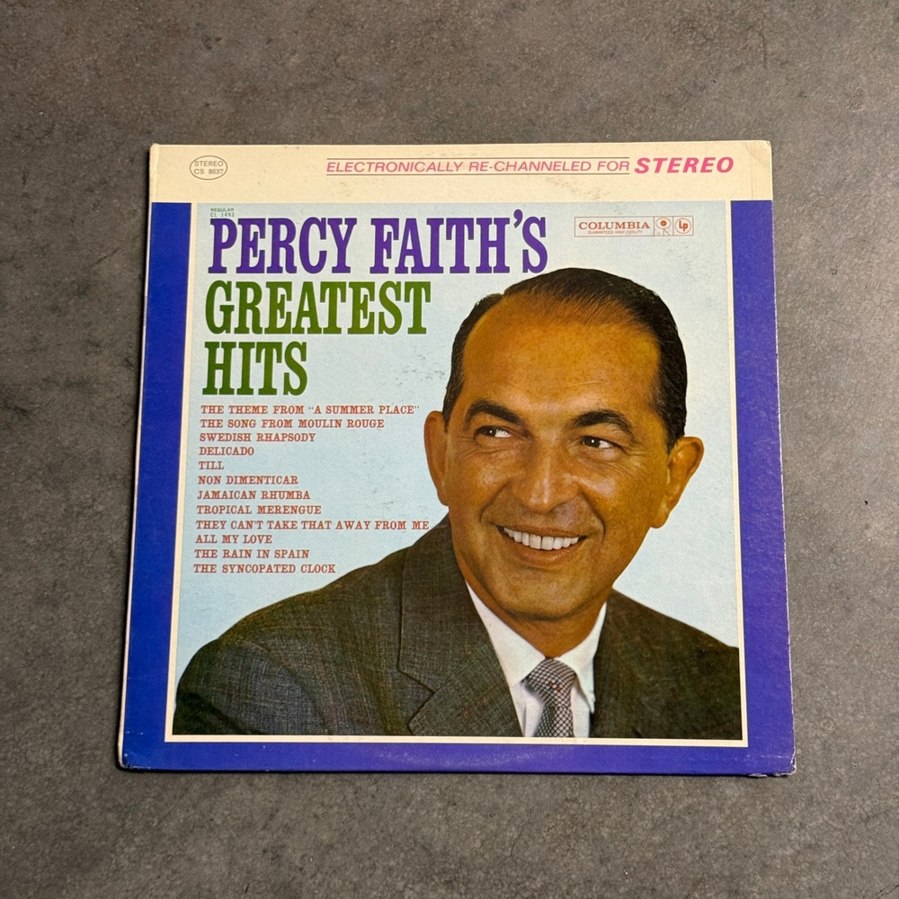 Percy Faith's Greatest Hits Vinyl LP Columbia CS 8637 Stereo Orchestral Pop